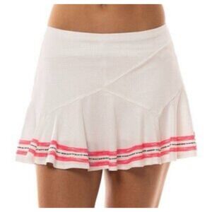 Lucky In Love Golf Pickleball Size XL‎ 16 White Ruffle Hem Skort Athleisure